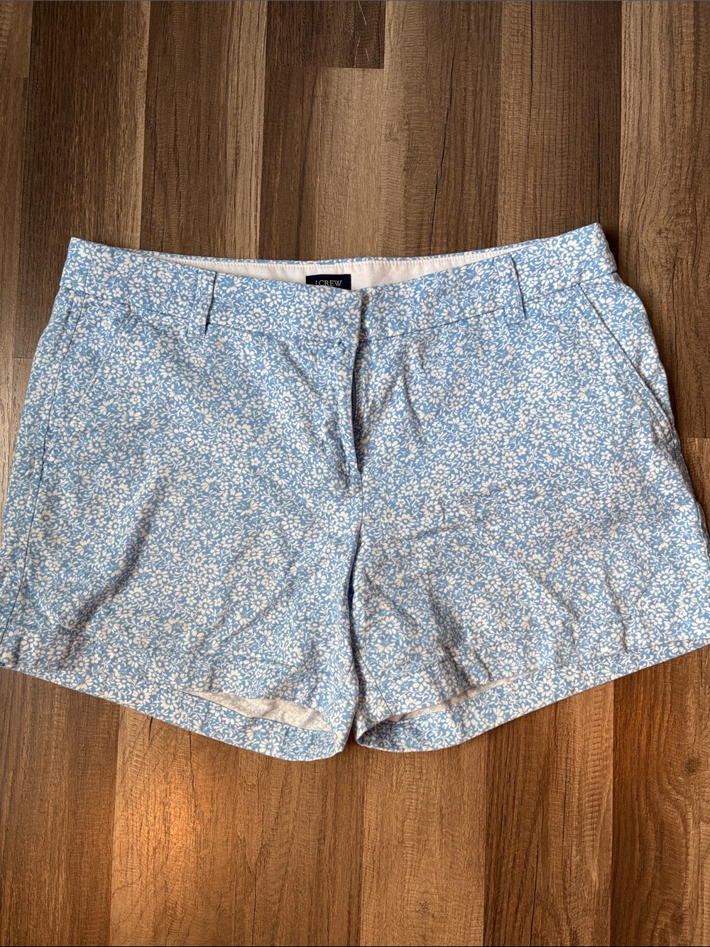 J. Crew Light Blue Floral Shorts